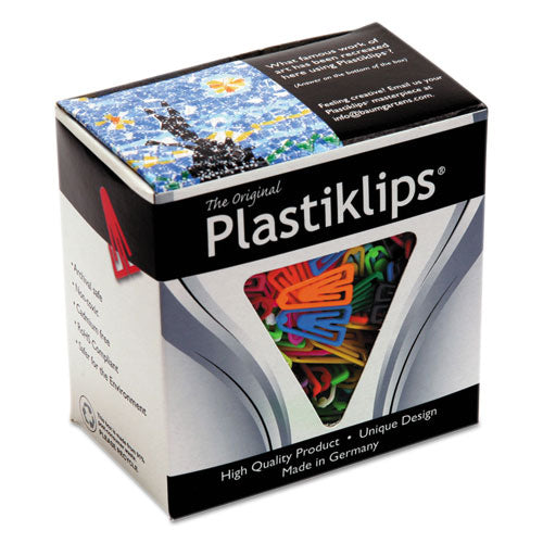 Image of Baumgartens® BAULP0200 Plastiklips Paper Clips, Small, Smooth, Assorted Colors, 1,000/Box