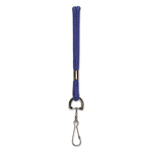 Image of SICURIX® BAU68903 Rope Lanyard, Metal Hook Fastener, 36" Long, Nylon, Blue