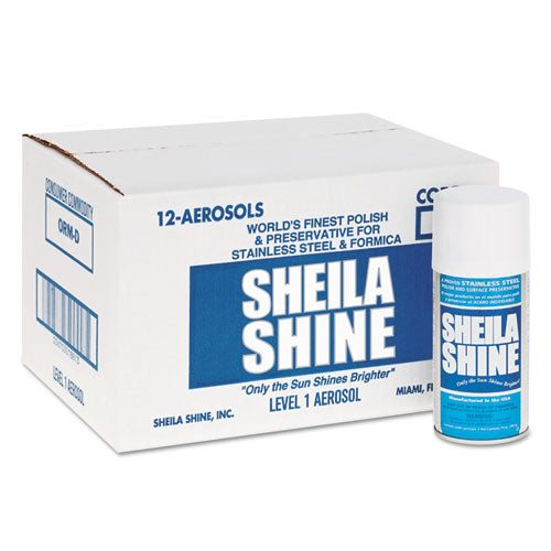 Image of Sheila Shine SS10 Stainless Steel Cleaner And Polish, 10 Oz Aerosol Spray, 12/carton