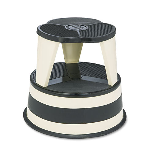Image of Cramer® 100119 Kik-Step Steel Step Stool, 2-Step, 350 lb Capacity, 16" Diameter x 14.25"h, Sand