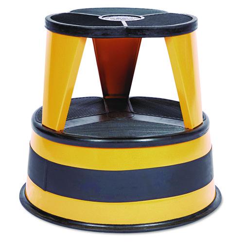 Image of Cramer® 1001-30 Kik-Step Steel Step Stool, 2-Step, 350 lb Capacity, 16" Diameter x 14.25"h, Orange