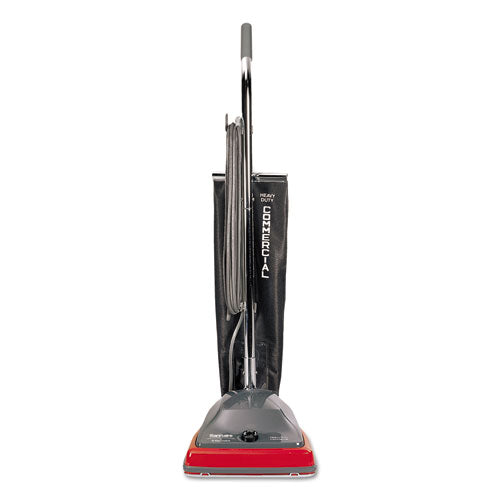 Image of Sanitaire® SC679K TRADITION Upright Vacuum SC679K, 12" Cleaning Path, Gray/Red/Black