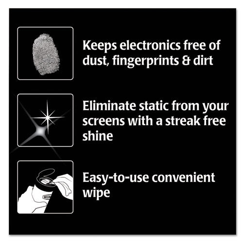 Image of WEIMAN® 93 E-tronic Wipes, 1-Ply, 7 x 8, White, 30/Canister