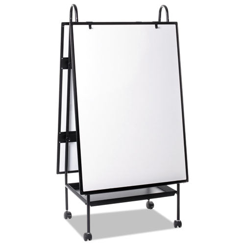 Image of MasterVision® EA49125016 Creation Station Dry Erase Board, 29.5" x 74.88", White Surface, Black Metal Frame