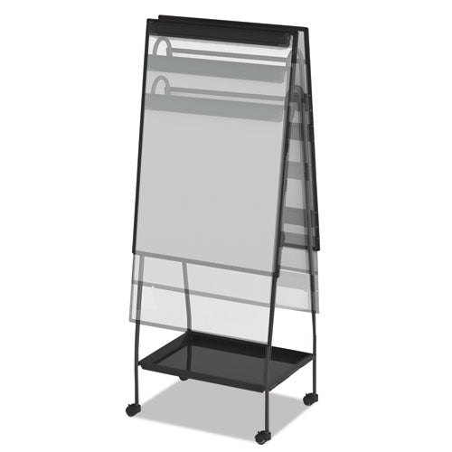 Image of MasterVision® EA49125016 Creation Station Dry Erase Board, 29.5" x 74.88", White Surface, Black Metal Frame