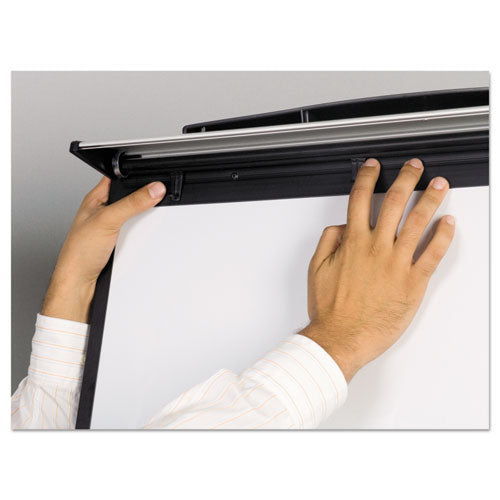 Image of MasterVision® Platinum Mobile Easel, 29" x 41", White Surface, Black Plastic Frame