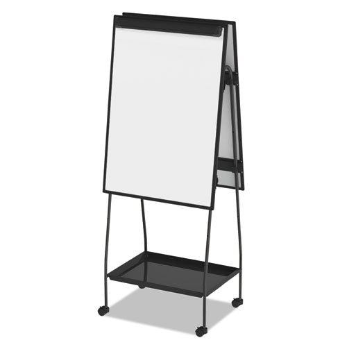 Image of MasterVision® EA49125016 Creation Station Dry Erase Board, 29.5" x 74.88", White Surface, Black Metal Frame