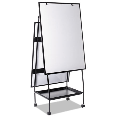 Image of MasterVision® EA49125016 Creation Station Dry Erase Board, 29.5" x 74.88", White Surface, Black Metal Frame