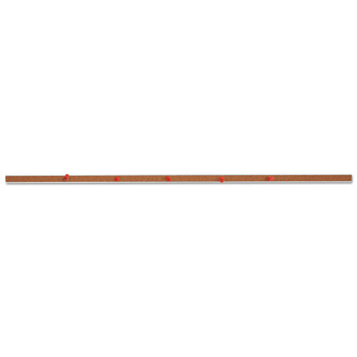 Image of Universal® UNV43436 Cork Bulletin Bar, 1" x 36", Brown/Silver