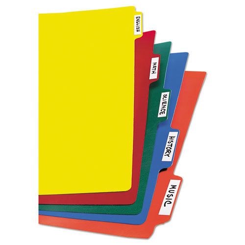 Image of Avery® 23080 Heavy-Duty Plastic Dividers With Multicolor Tabs And White Labels , 5-Tab, 11 X 8.5, Assorted, 1 Set