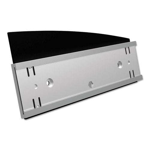 Image of deflecto® 89105 Interior Image Anti-Glare Sign Holder, Landscape, 8.5" x 2" Insert, Black/Silver
