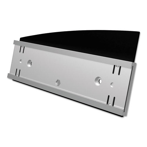 Image of deflecto® 89105 Interior Image Anti-Glare Sign Holder, Landscape, 8.5" x 2" Insert, Black/Silver