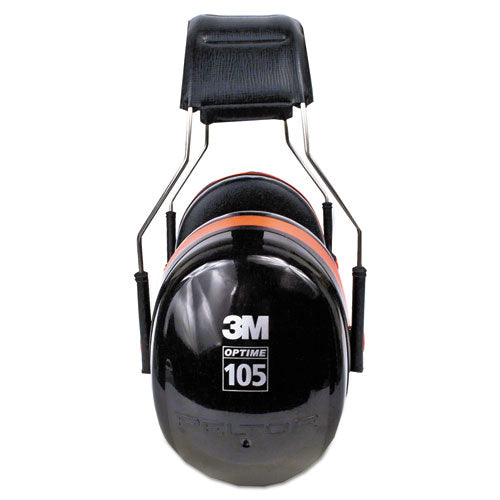 Image of 3M H10A PELTOR OPTIME 105 High Performance Earmuffs, 30 dB NRR, Black/Red