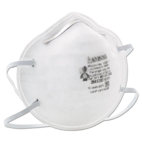 Image of 3M 8200 N95 Particle Respirator 8200 Mask, Standard-Size, 20/Box