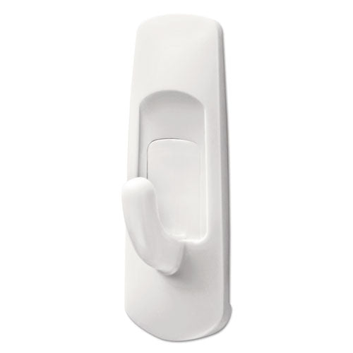 Image of Command 17002-MPES Small Utility Hooks, Plastic, White, Supports 1 lb, 24/Pack