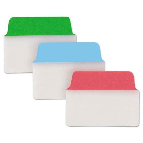 Image of AveryÂ® Ultra Tabs Repositionable Tabs, Standard: 2" x 1.5", 1/5-Cut, Assorted Colors (Blue, Green and Red), 24/Pack