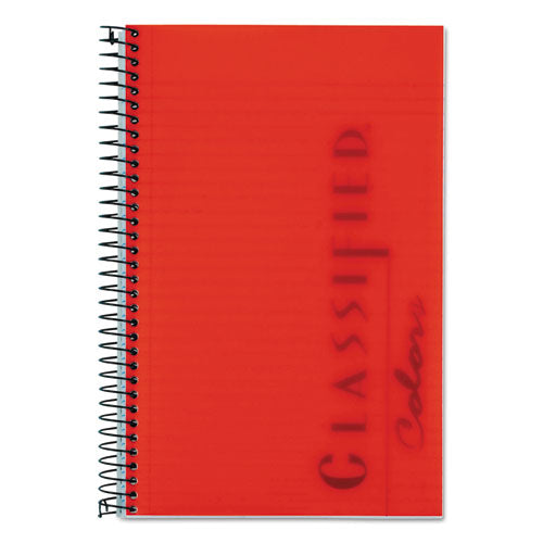 Image of TOPS 73505 Color Notebooks, 1-Subject, Narrow Rule, Ruby Red Cover, (100) 8.5 x 5.5 White Sheets