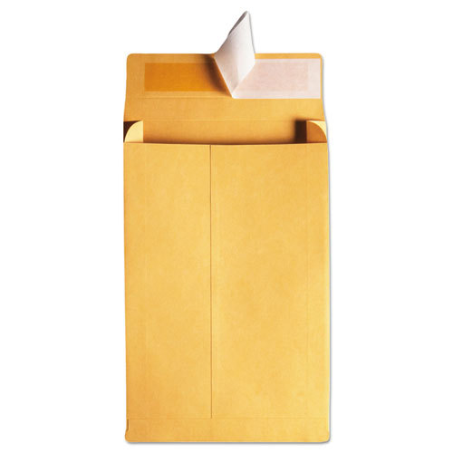 Image of Quality Park Redi-Strip Kraft Expansion Envelope, #10 1/2, Square Flap, Redi-Strip Adhesive Closure, 9 x 12, Brown Kraft, 25/Pack