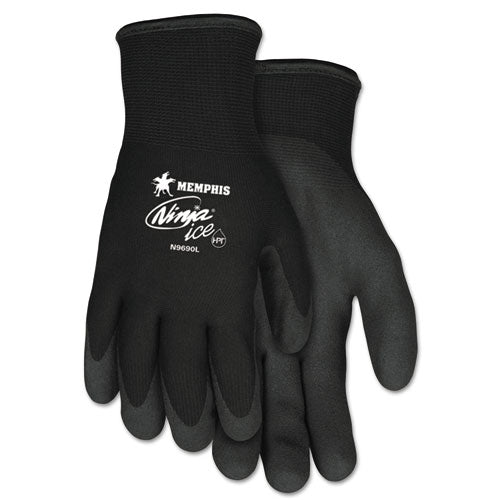 Image of MCR Safety N9690L Ninja Ice Gloves, EN388: 3232, 10" Long, Large, Black, Pair