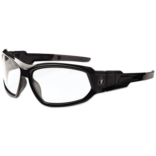 Image of ergodyne® 56000 Skullerz Loki Safety Glasses/Goggles, Black Full Frame, Clear Dual Lens