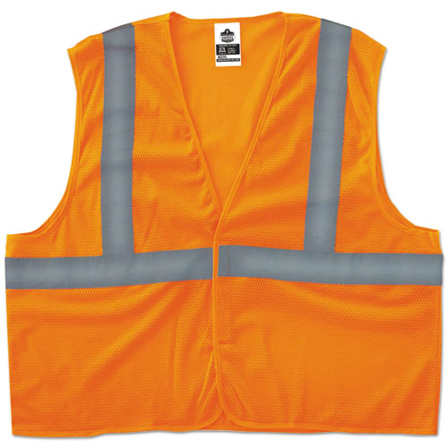 Image of ergodyne® 20965 GloWear 8205HL Type R Class 2 Super Econo Mesh Vest, Large to X-Large, Orange