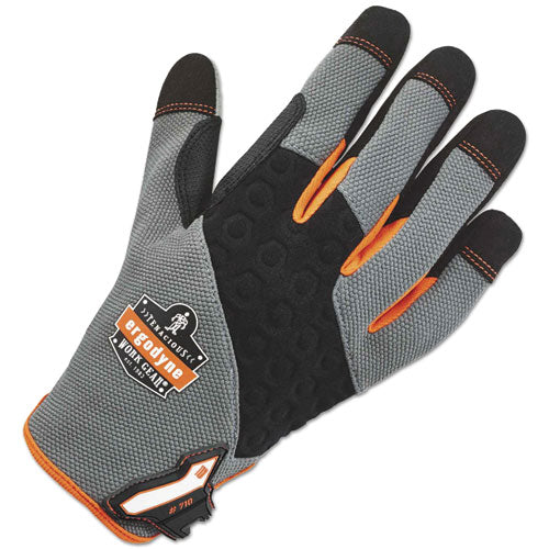 Image of ergodyne® 17044 ProFlex 710 Heavy-Duty Utility Gloves, Large, Gray, Pair