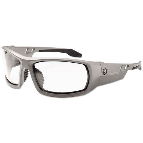 Image of ergodyneÂ® Skullerz Odin Safety Glasses, Gray Frame/Clear Lens, Anti-Fog, Nylon/Polycarb