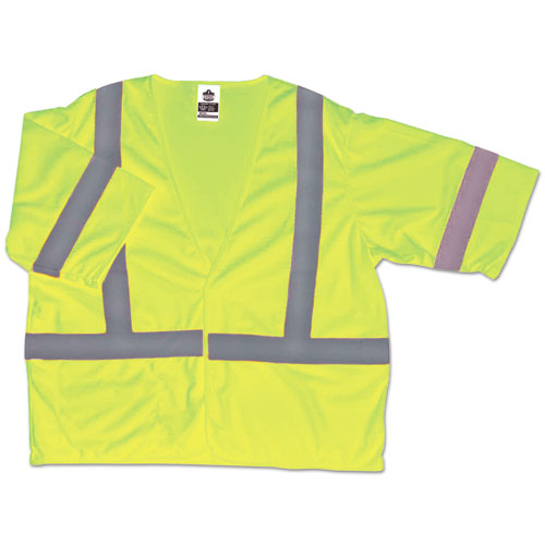 Image of ergodyne® 22023 GloWear 8310HL Type R Class 3 Economy Mesh Vest, Small to Medium, Lime