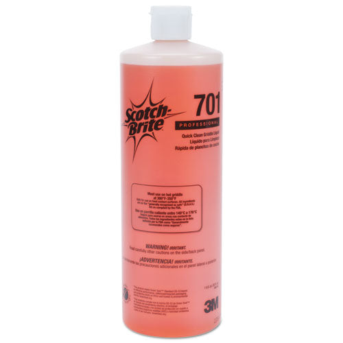 Image of Scotch-Brite PROFESSIONAL 701 Quick Clean Griddle Liquid, 1 Qt Bottle, 4/carton