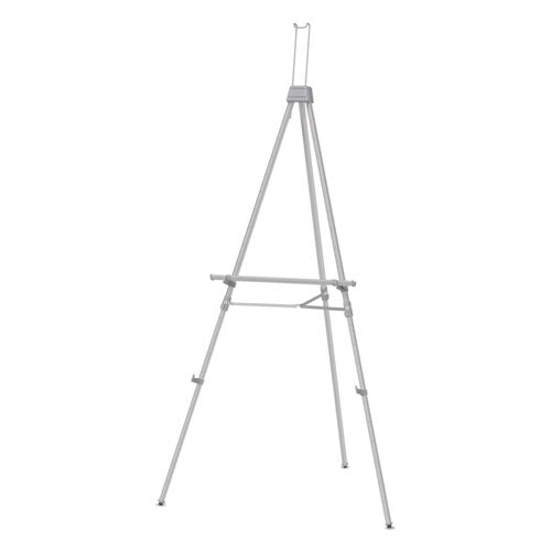 Image of Quartet® 55EX Aluminum Heavy-Duty Display Easel, 38" to 66" Tall, Silver, Supports Up to 45 lb