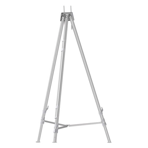 Image of Quartet® 55EX Aluminum Heavy-Duty Display Easel, 38" to 66" Tall, Silver, Supports Up to 45 lb