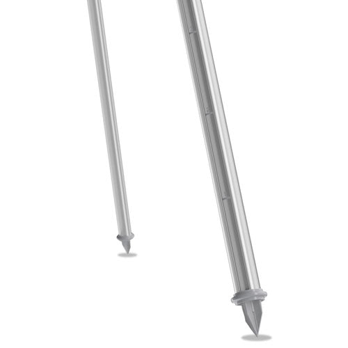 Image of Quartet® 55EX Aluminum Heavy-Duty Display Easel, 38" to 66" Tall, Silver, Supports Up to 45 lb