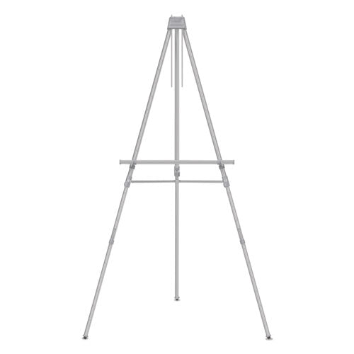 Image of Quartet® 55EX Aluminum Heavy-Duty Display Easel, 38" to 66" Tall, Silver, Supports Up to 45 lb