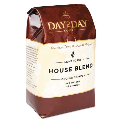 Image of Day to Day Coffee® PCO33750 100% Pure Coffee, House Blend, Ground, 28 Oz Bag, 3/pack