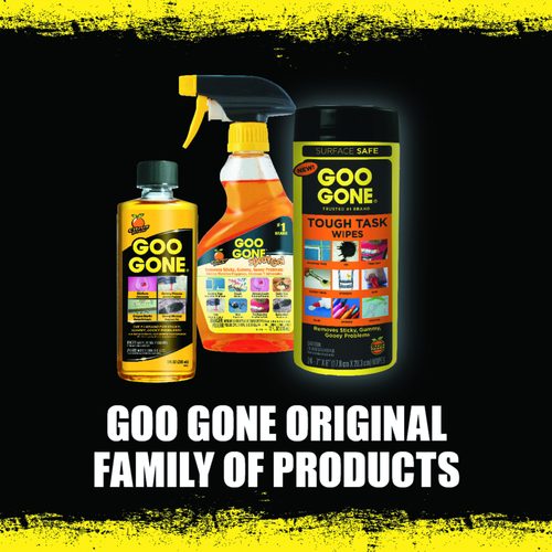 Image of Goo Gone® Clean Up Wipes, 1-Ply, 8 x 7, Citrus Scent, White, 24/Canister, 4 Canisters/Carton