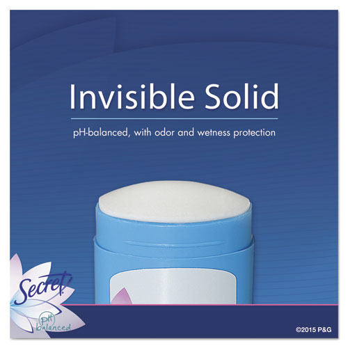 Image of Secret® 31384EA Invisible Solid Anti-Perspirant and Deodorant, Powder Fresh Scent, 0.5 oz Stick
