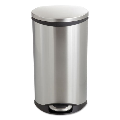 Image of Safco® 9902SS Step-On Medical Receptacle, 7.5 gal, Steel, Stainless Steel