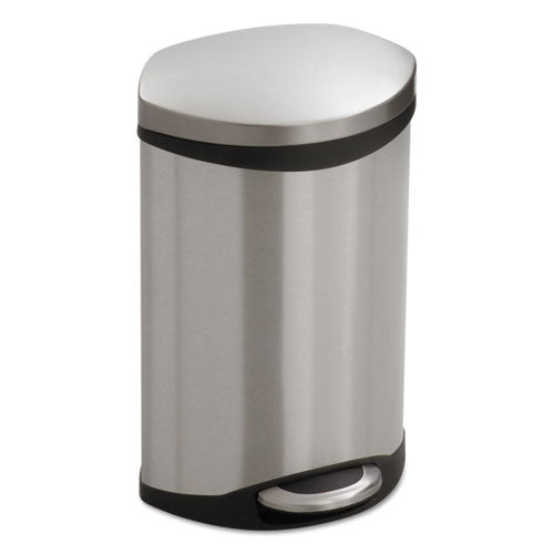Image of Safco® 9901SS Step-On Medical Receptacle, 3 gal, Steel, Stainless Steel