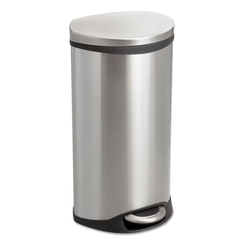 Image of Safco® 9902SS Step-On Medical Receptacle, 7.5 gal, Steel, Stainless Steel