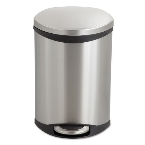 Image of Safco® 9901SS Step-On Medical Receptacle, 3 gal, Steel, Stainless Steel
