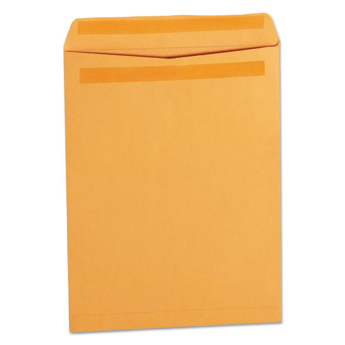 Image of Universal® UNV35291 Self-Stick Open End Catalog Envelope, #12 1/2, Square Flap, Self-Adhesive Closure, 9.5 x 12.5, Brown Kraft, 250/Box