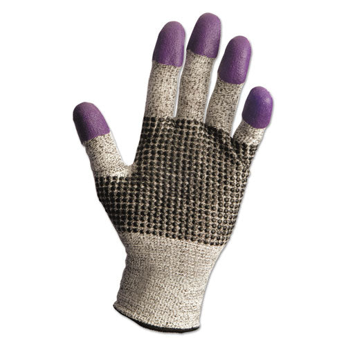Image of KleenGuard KCC 97433 G60 PURPLE NITRILE Cut-Resistant Gloves, EN388: 4340, 9.84" Long, X-Large (Size 10), Black/White, 12 Pairs/Carton