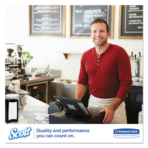 Image of Scott® 98710 Tall-Fold Dispenser Napkins, 1-Ply, 7 X 13.5, White, 500/pack, 20 Packs/carton
