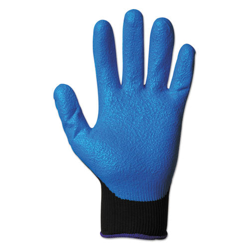 Image of KleenGuard 40227 G40 Foam NITRILE Coated Gloves, EN388: 3121X, 9.45" Long, Large (Size 9), Blue/Black, 12 Pairs