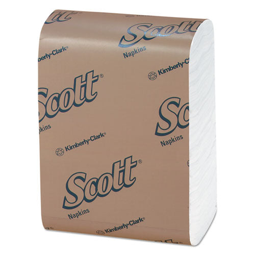 Image of Scott® 98720 Low-Fold Dispenser Napkins, 1-Ply, 12 x 7, White, 250/Pack, 32 Packs/Carton