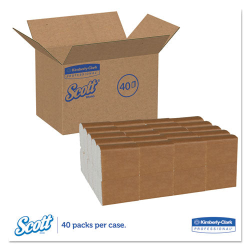 Image of Scott® 98710 Tall-Fold Dispenser Napkins, 1-Ply, 7 X 13.5, White, 500/pack, 20 Packs/carton