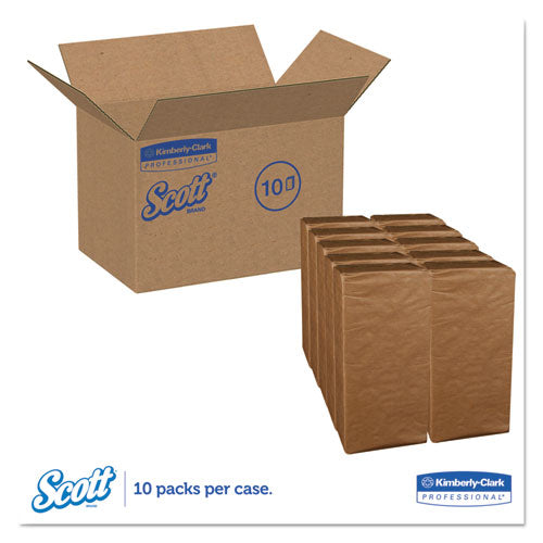 Image of Scott® 98200 1/8-Fold Dinner Napkins, 2-Ply, 17 x 14.63, White, 300/Pack, 10 Packs/Carton