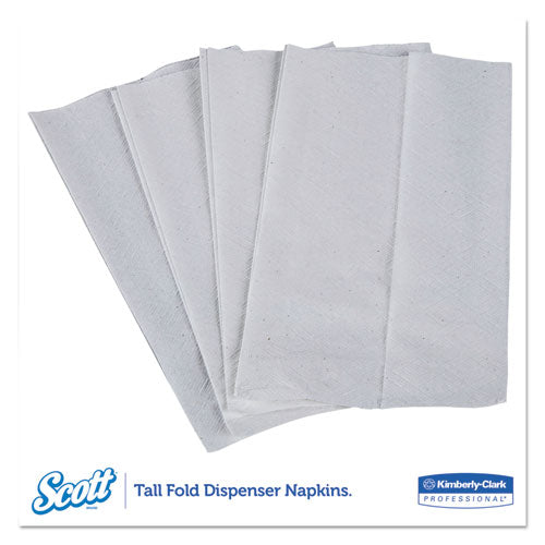 Image of Scott® 98710 Tall-Fold Dispenser Napkins, 1-Ply, 7 X 13.5, White, 500/pack, 20 Packs/carton
