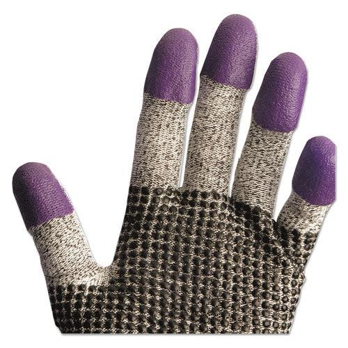 Image of KleenGuard KCC 97433 G60 PURPLE NITRILE Cut-Resistant Gloves, EN388: 4340, 9.84" Long, X-Large (Size 10), Black/White, 12 Pairs/Carton