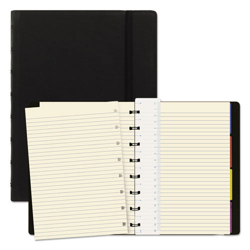 Image of Filofax® B115007U Notebook, 1-Subject, Medium/College Rule, Black Cover, (112) 8.25 x 5.81 Sheets
